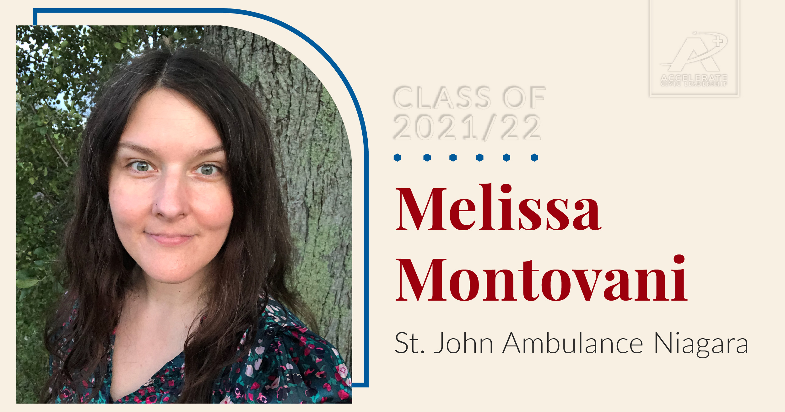 Leader spotlight for Melissa Montovani, a Client Service Coordinator with St. John Ambulance Niagara Falls.
